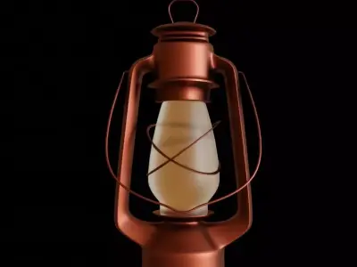 Oil Lamp Free low-poly 3D model