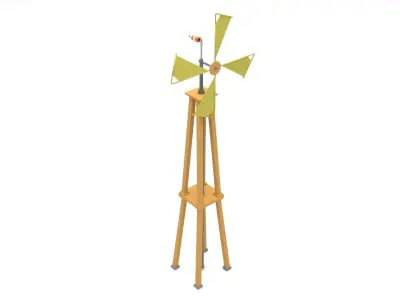 Rigged Windmill 3D model