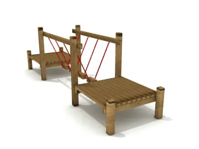 Kids Game Play Equipment 013 Chain Bridge 3D model