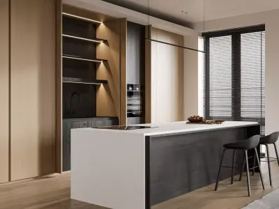 Modernist living room 3D model