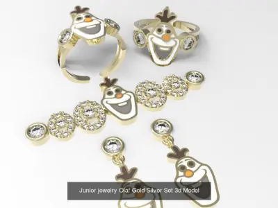 Gold Silver Funny Sets 3D Model Pack
