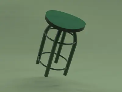 Stool for cafe 3D model