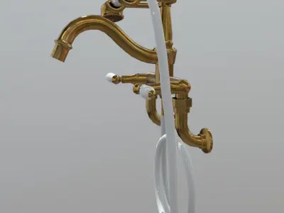 Bath Faucet Low-poly 3D model