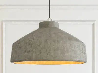 Modern cement lights 04 3D model