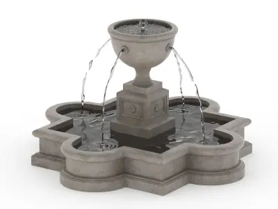 Fountain 04 PBR Realistic Low-poly 3D model