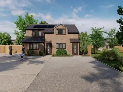 Lumion 11 Exterior Scene Modern Houses 02 3D model