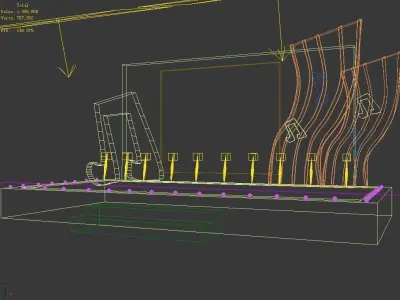 Stage party concert fashion catwalk T station  53 3D model