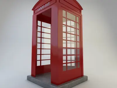 Telephone Cabin 3D model