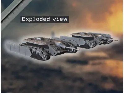 E-10 Hetzer 2 II Entwicklung light tank destroyer - Germany East 3D print model