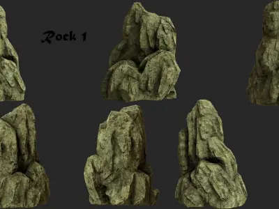 Rock Pack vol 5 Low-poly 3D model