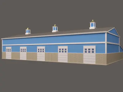 Warehouse barn 3D model