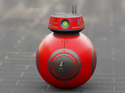 BB7 DROID   RIGGED CHARACTER 3D model