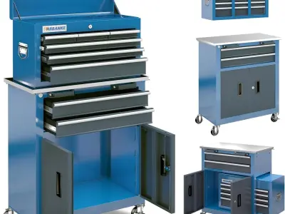 LARBANKE 8 Drawer Rolling Tool Ches Low-poly 3D model