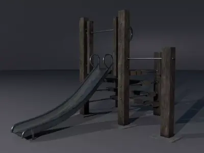 Old playground PBR 3D model