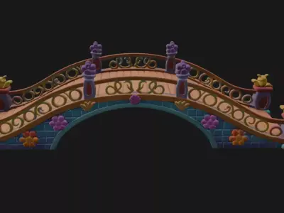 Cartoony bridge 3d model 3D model