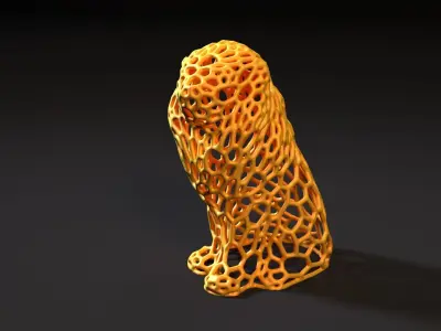 Lion Sculpture 3D print model