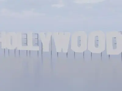 Hollywood Sign 3D Model High Quality Landmark Replica 3D model