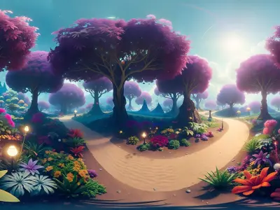 HDRI Fantasy Fairytale Low-poly 3D model