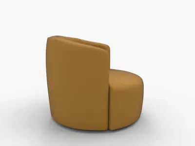 Rue Swivel Chair Citronella Velvet 3D model