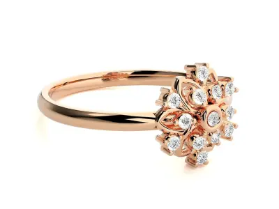 Women ring 3D print model 62