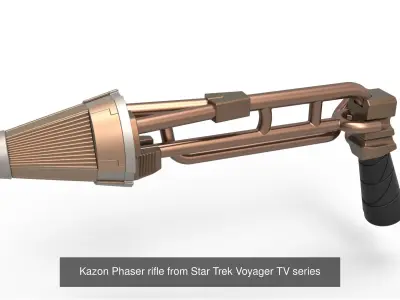 Kazon blaster pistol and blaster rifle 3D Model Pack