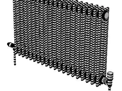 traditional style radiator 100cm Low-poly 3D model