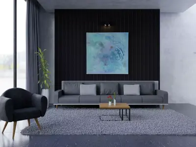 Modern Living Room - Photorealistic Interior Scene 3D model