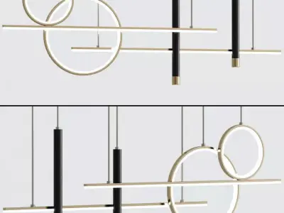 Ophelia Ceiling Chandelier 3D model