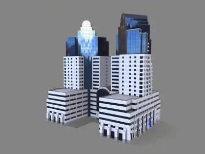 88 Howard Street Building San Francisco Low-poly 3D model