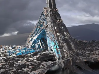 Dark Egypt Pyramid Terra Former pyramid city 2  3D model