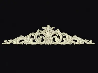 Central decor ornament for furniture 3D model