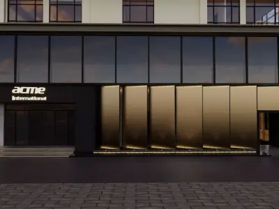 Office Building Facade Exterior Scene 3D model 3D model