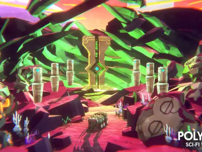 POLYGON - Sci-Fi Worlds Low-poly 3D model