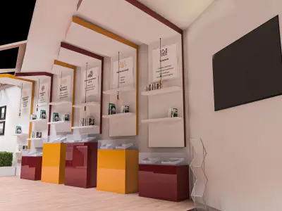 Exhibition stands 3D model 3D model 3D model