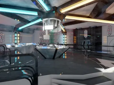Sci-Fi Interior 3D model buy
