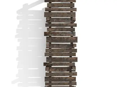 Old wooden pier 3D model