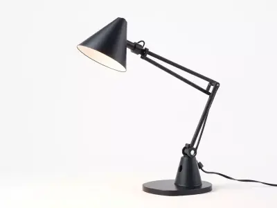 Sleek Black Desk Lamp model pack Low-poly 3D model