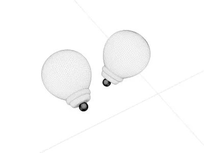 Cartoon light bulb 3D model purchase