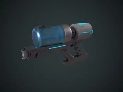 Sci-Fi Plasma-Gun   Low-poly 3D model