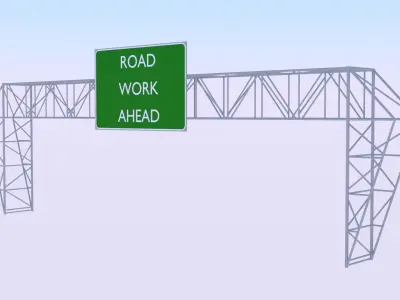 Highway sign 3D model