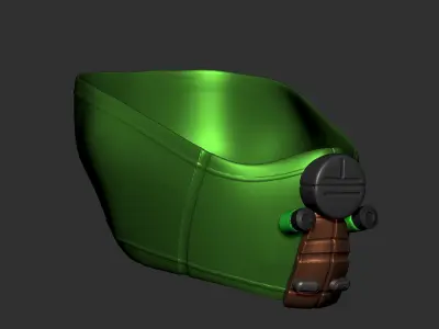gas mask millitary high poly sculpt 3d printable ver 3 3D model