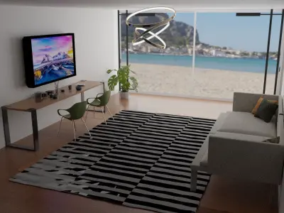 sea house design Low-poly 3D model