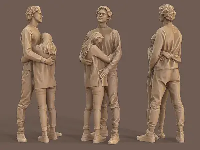 Couple in Love 3D model