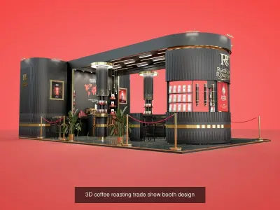 10 exhibition stand booth PACK 3D models collection 