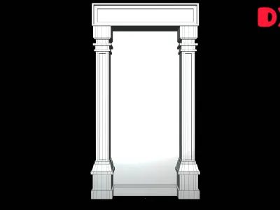  Realistic Wooden Door 3D Model Game-Ready Low-poly 3D model