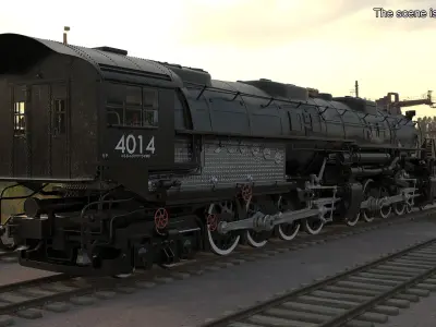  Locomotive Big Boy Rigged for Maya 