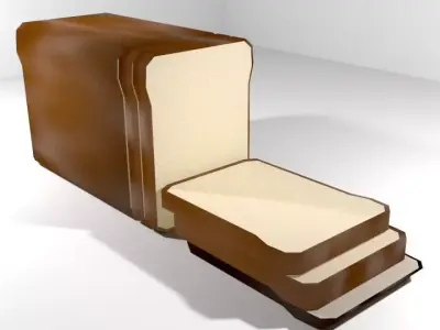 Bread - Whitebread 3D model