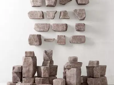 Rock stone collection 3D model