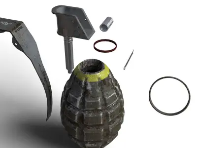 Grenade army MK 2 3d model  Low-poly 3D model