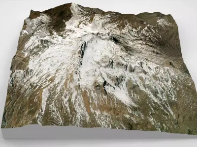 Mountain landscape Shalbuzdag Dagestan 3D model
